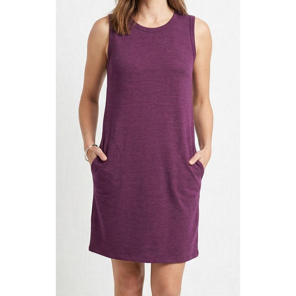 32 Degrees Cool Womens Small Sleeveless Dress Berry Pink Purple Pockets